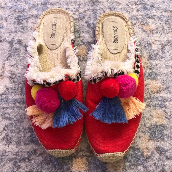 Soludos Coco Pompom espadrille mules - Picture 2 of 7